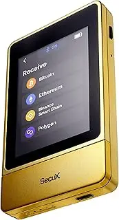 SecuX NeoGold - Crypto Wallet w/Intuitive Touchscreen, Bluetooth & USB-C, Manage Bitcoin, Ethereum, NFTs, Tokens, & Cryptocurrency with Military-Grade Security and User-Friendly Interface