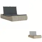 Double Sun Lounger with Cushions Chaise Lounge Garden Daybed Poly Rattan vidaXL