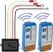 WATERWICH 2pcs Wireless Winch Remote Control Kit 12V Recovery Switch Universal for Truck Jeep ATV SUV