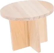 SUPVOX Set Doll House Furniture Dollhouse Living Room Furniture Dollhouse Side Table Dollhouse Kitchen Furniture Dollhouse Dining Table Model y Small Table Mini Furniture Item Wood Khaki