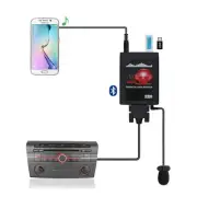 Bluetooth Car Kit, Car Stereo USB AUX 3.5mm Wireless Hands-Free Bluetooth Ada...