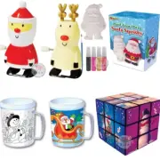 WIND UP, PUZZLE CUBES, SANTA SQUISHY FUN TOYS XMAS GIFT (SELECT 2 TOYS)