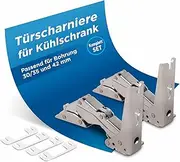 Door Hinge Set Door Hinge Installation Hinge Left Upper/Right Bottom Replacement for Electrolux 221120102 and 221120202 for Electrolux Fridge