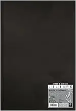 Daler-Rowney Ebony 160gsm A3 Smooth Portrait Hardbound Sketchbook, Casebound, 54 Natural White Sheets, Ideal for Professional Artists & Students
