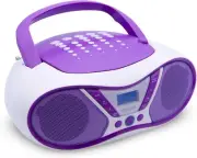Pop Purple Portable CD Player CD-R/CD-RW/CD-MP3 Playback FM Radio USB Port Stere