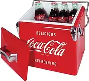 Koolatron Unisex's CCVIC-13 18 Can Portable Vintage Ice Chest with Bottle Opener (14 Quarts/13 Liters), Red