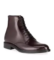 NIB Saint Laurent ‘Army’ Burgundy Red Shiny Leather Boots Size 39EU/6US $1195.00