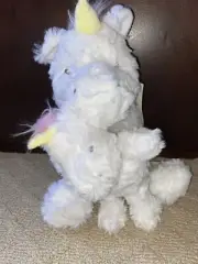 Cloud Island Plush White Unicorn Mom & Baby NWT New
