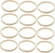 DONFAMDS 12pcs DIY Dream Catcher Rings Round Bamboo Frame Craft Materials for Handcrafting Smooth for Wind Chimes Wreaths and Embroidery Projects