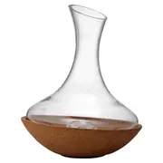 Tempa Quinn 750ml Spin Wine/Liquor Cork Turntable Crystal Glass Carafe 36.5cm