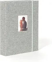 Polaroid Photo Albums, 208 Pockets Linen Cover Mini Album Compatible with Fujifilm Instax Mini 7s 8 8+ 9 25 26 50s 70 90 Film, Polaroid PIC-300 Z2300 Film Instant Camera, Grey…