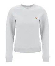 Maison Kitsuné Fox Head Patch Crewneck Sweatshirt S,XL,XS,L,M White