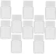 CATIEBYE 10-pack Round Plastic Travel Bottles Dropper Wide Mouth Sauce Juice Reusable Water Bottles Leakproof for Diy
