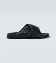 [Rick Owens] Rick Owens Donut Granola leather sandals AU 6 black