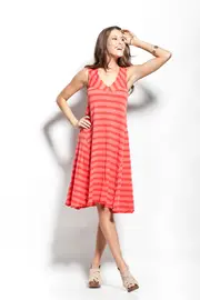 Directional Wide Stripe Dress--VIG-VC214