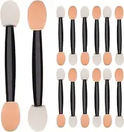 Ukerdo 50pcs Applicators Makeup Eyeshadow Brush Disposable Portable Lady Girls Tools Double Ended Dual Head Short Sponge Latex Comestic-2.36 Inch