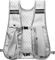 Running Hydration Vest - Adjustable Body Wear Vest with Phone Holder, Reflective Lightweight Chest Pack | Men Women 500ml Water Bottle Included Chest Cloth with Secure Pockets for Running