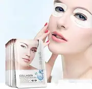 Eye Patches for Puffy Eyes, Under Collagen Eye Mask for Wrinkles Dark Circles Bags and Puffiness, Anti-Aging U-Shaped Eye Pads Eye Lift Patches to Lift, Natural Eye Bags Treatment for Women Men, 10PCS (White)
