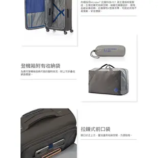 Samsonite新秀麗 20/26/29吋行李箱/布箱/登機箱/旅行箱 73H 前開式可擴充超輕量防盜拉鍊(黑/灰)