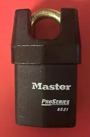 Master Lock Pro Series 6521WO Shrouded Laminated Steel Rekeyable I/C Padlock