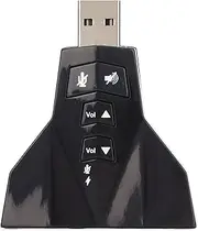 XUMIUZIY USB Sound Card, USB Adapter, External Stereo Sound Card, Virtual 7.1 Channel External Stereo Adapter for Laptop Computer Headphone