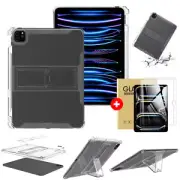 NEW For iPad Pro/Air 11" 13" 2024 Shockproof Clear Stand Case With Pencil Holder