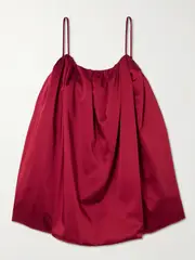 [SIMKHAI] SIMKHAI - India Satin-twill Mini Dress - Red - US12 US 12 Red