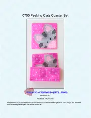 Peeking Cat Coaster Set- Plastic Canvas Pattern or Kit