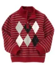 GYMBOREE PIRATE ADVENTURE RED STRIPE N ARGYLE L/S SWEATER 3 4 NWT-OT