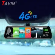 TAVIN 4G Android 8.1Dash cam 10inch touch screen rearview mirro Car dvr with