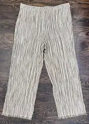 NWT Free People Cotton Wide Leg Crop Ankle Pant Size 8 Fringe Raw Hem