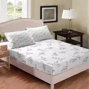 Origami Dinosaur Bedding Set Funny Animals Pattern Bed Sheet Set for Boys Kid...