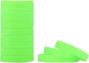 MoMolly 12Pcs Light Green Silicone Wristband Bracelet Blank Sports Wristbands Rubber Personalized Custom Wrist Bracelets
