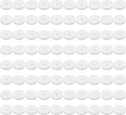 [Styquenzer] 80 Pcs Piercing Discs for Bump Stabilization - Clear Silicone Earring Backs, No Pull, Supports Earlobe, Nose & Belly Piercing