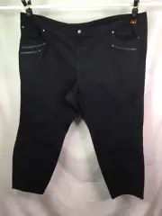 AUTOGRAPH BLACK “BRUSHED” STRETCH ZIPPER POCKET JEANS SIZE 26 NEW