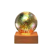 Led Plug-In 3D Firework Night Light Foreign Trade Bedroom Usb Colorful Starry Sky Atmosphere Lamp Bedside Decorative Table Lamp (Firework)