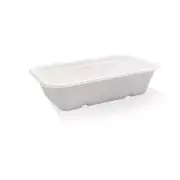 500 x 650ml Sugarcane Takeaway Container With Lid Serving takeaway