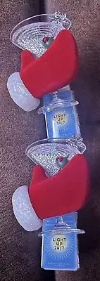Bath & Body Works 2 Pc Set Santa Hand Martini Nightlight Wallflower Plug 2022