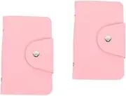 minkissy 2 Pcs Manicure Cards Bag Nail Printing Template Pouch 20 Slots Stamping Plate Holder Fashion Nail Art Stamper Pouch Compact Storage