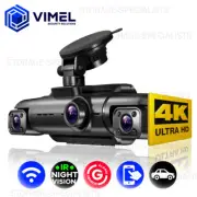 Triple Channel Dash Camera Car WIFI Mobile Phone Access 360 UHD 4K