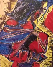 Beautiful “Sister Sledge”, Pop Art Original Oil And Acrylic Painting On Canvas