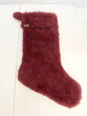 Koolaburra by UGG Red W/ Sparkly Faux Shearling Christmas Stocking NWOT 20”x11”