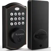 Electronic Keyless Entry Deadbolt Door Lock w/ Keypad Waterproof Auto Lock (ORB)