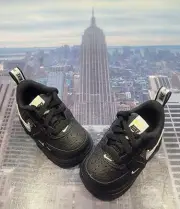 Nike Air Force 1 LV8 Low Utility Black/White TD Toddler Size 3c AV4273 001 New