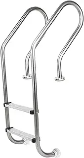 2/3 Step Swimming Pool Ladder,Stainless Steel Step,Pedal Ladder,Dock for Above Ground Pools Stair Entry,with Handrails(2 Step)