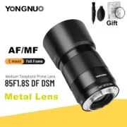 YONNUO 85mm F1.8S DF DSM Sony E Camera Metal Lens MF/AF Full Frame Aperture Lens