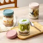 300ml Overnight Oats Jars Glass Jars with Screw lids Oats Container Yogurt Pot