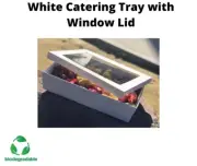 50 x Rectangle White Catering & Grazing/Gift Hamper Boxes/Trays with Lids