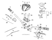 Polaris Handlebar Assembly, Genuine OEM Part 0453232, Qty 1