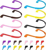 [AMZDEAL-AU] 8 Pack Glasses Strap, Kids Eyeglasses Sunglasses Strap Glasses Band Holder Eyewear Retainer, Silicone Elastic Sports Toddlers Glasses Strap with Ear Grip Hooks, 8 Colors